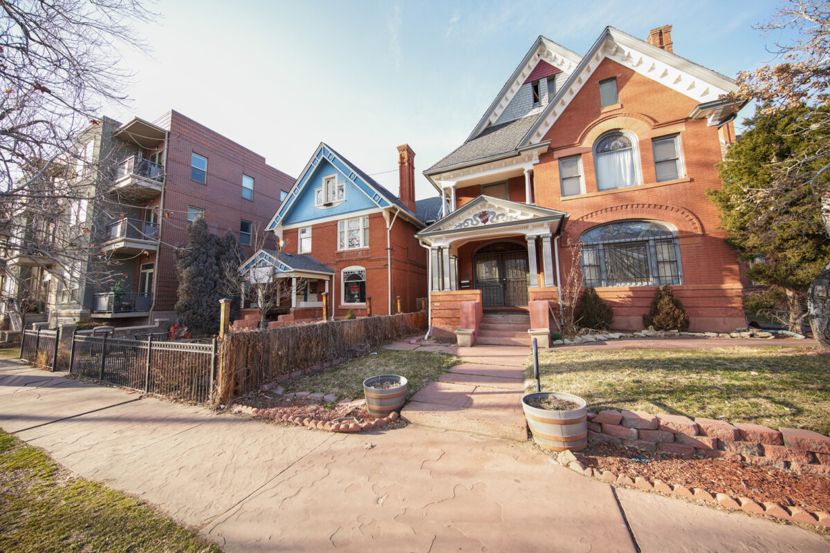 Historic 1800's homes on Capitol Hill Denver Colorado