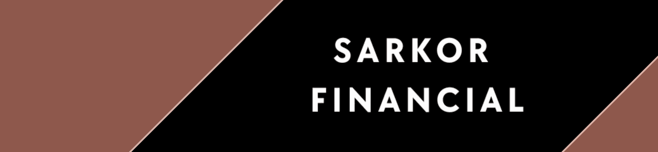 A banner with a black background and a diagonal brown stripe on the left. The text 