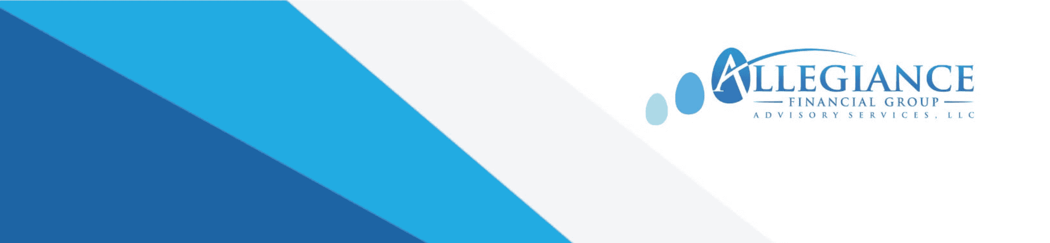 Allegiance Financial Group Advisory Services, LLC logo on a white background, with blue and light blue diagonal stripes on the left side.