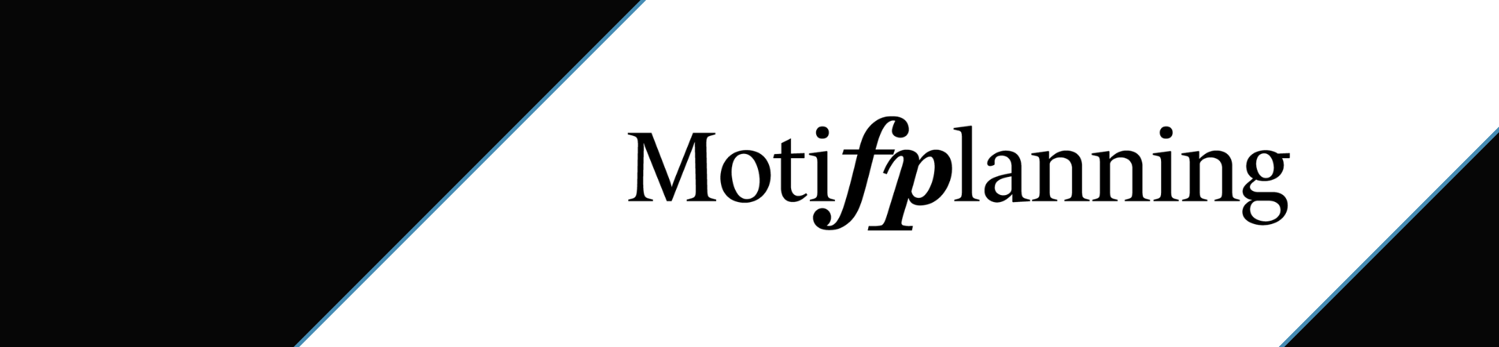 Diagonal black and white sections create a striking background. Centered, the word 