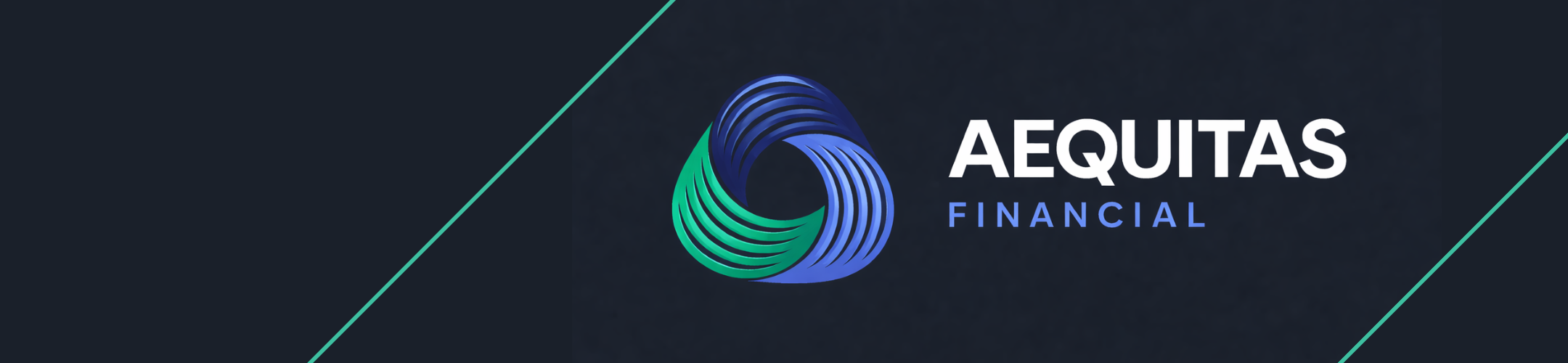 A blue and green abstract circular logo next to the text 