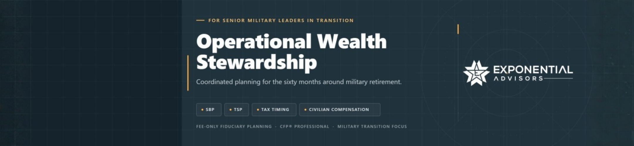 Banner for Exponential Advisors, highlighting 