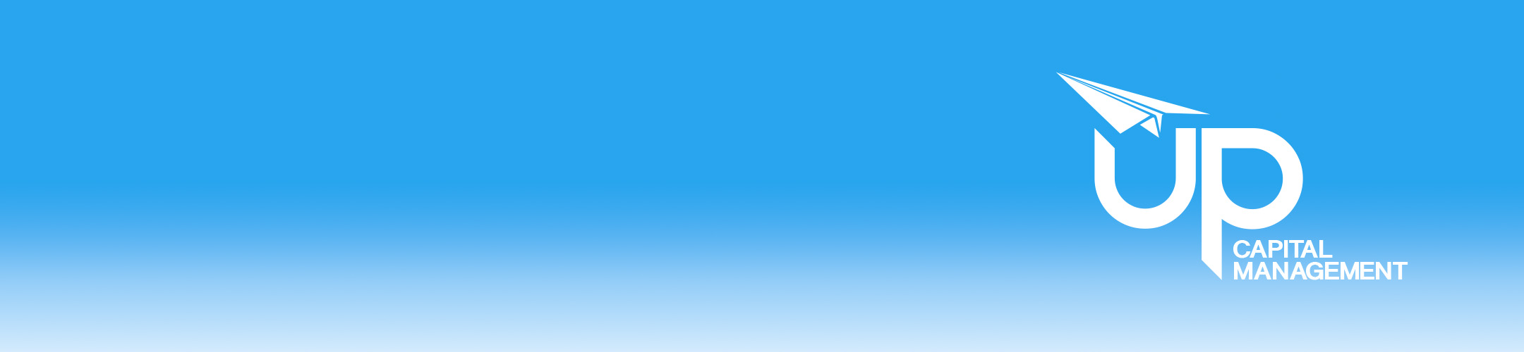 Blue background with a white paper airplane and the text 